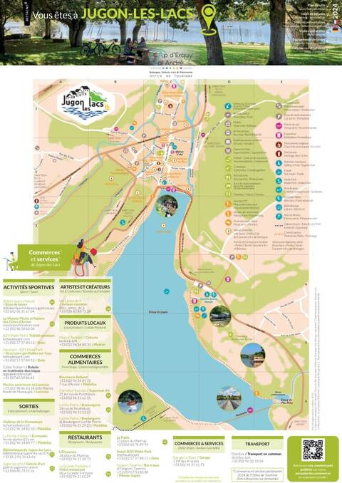 Stadtplan von Jugon-les-Lacs 2024